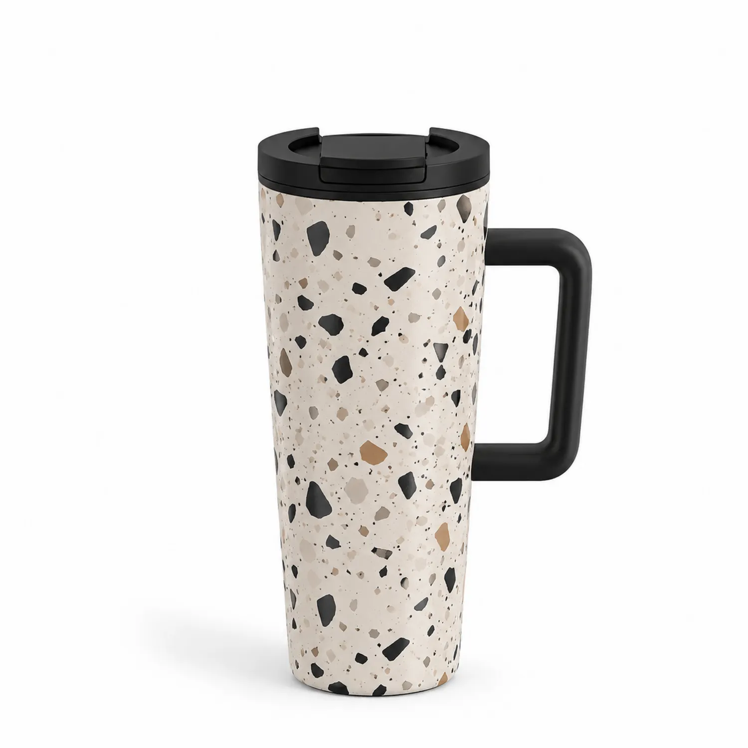 Thermobecher mit Griff und Terrazzo-Muster 450ml-Qiralume