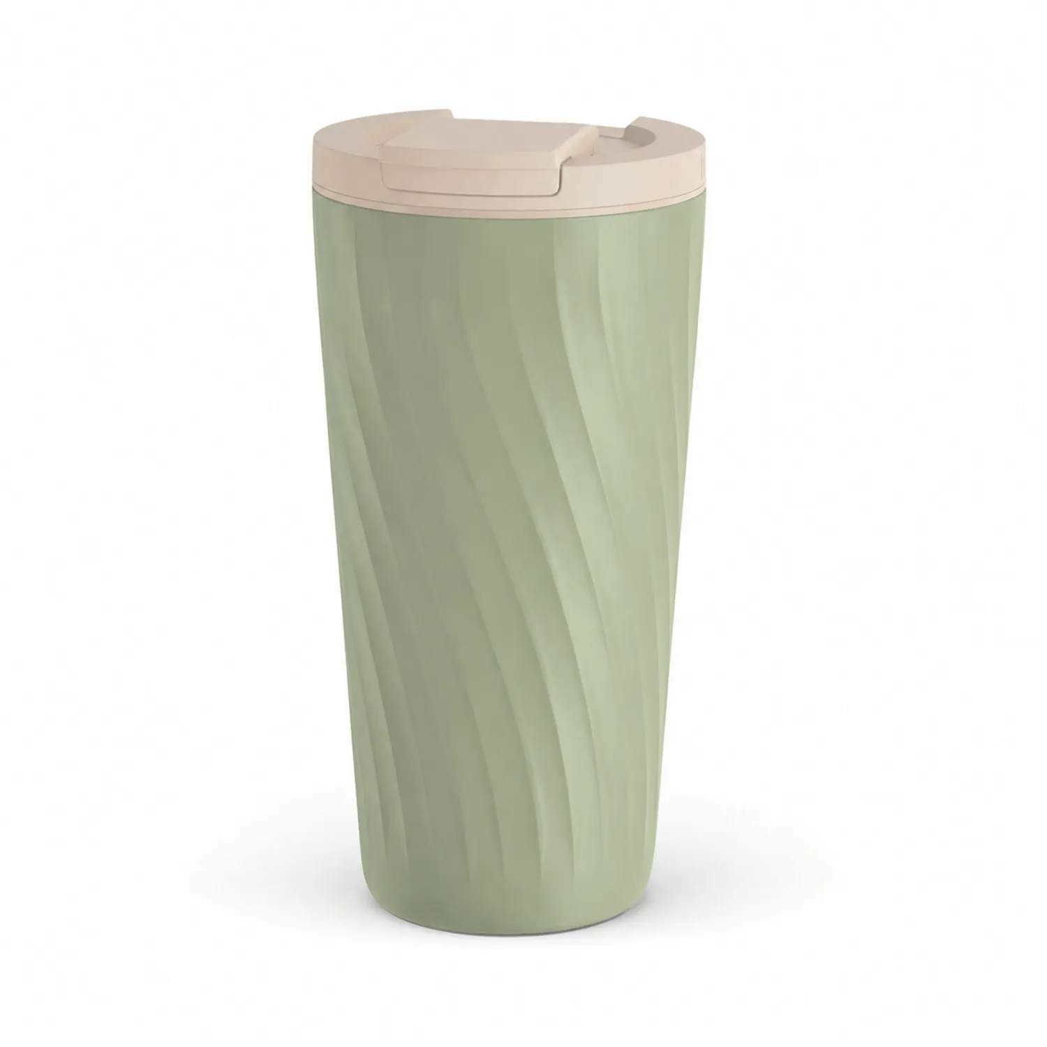Doppelwandiger Thermobecher 450 ml Hellgrün-Qiralume