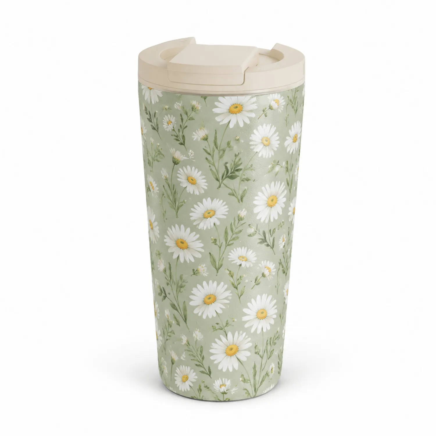 Thermobecher mit Blumenmuster 450ml Grün-Qiralume