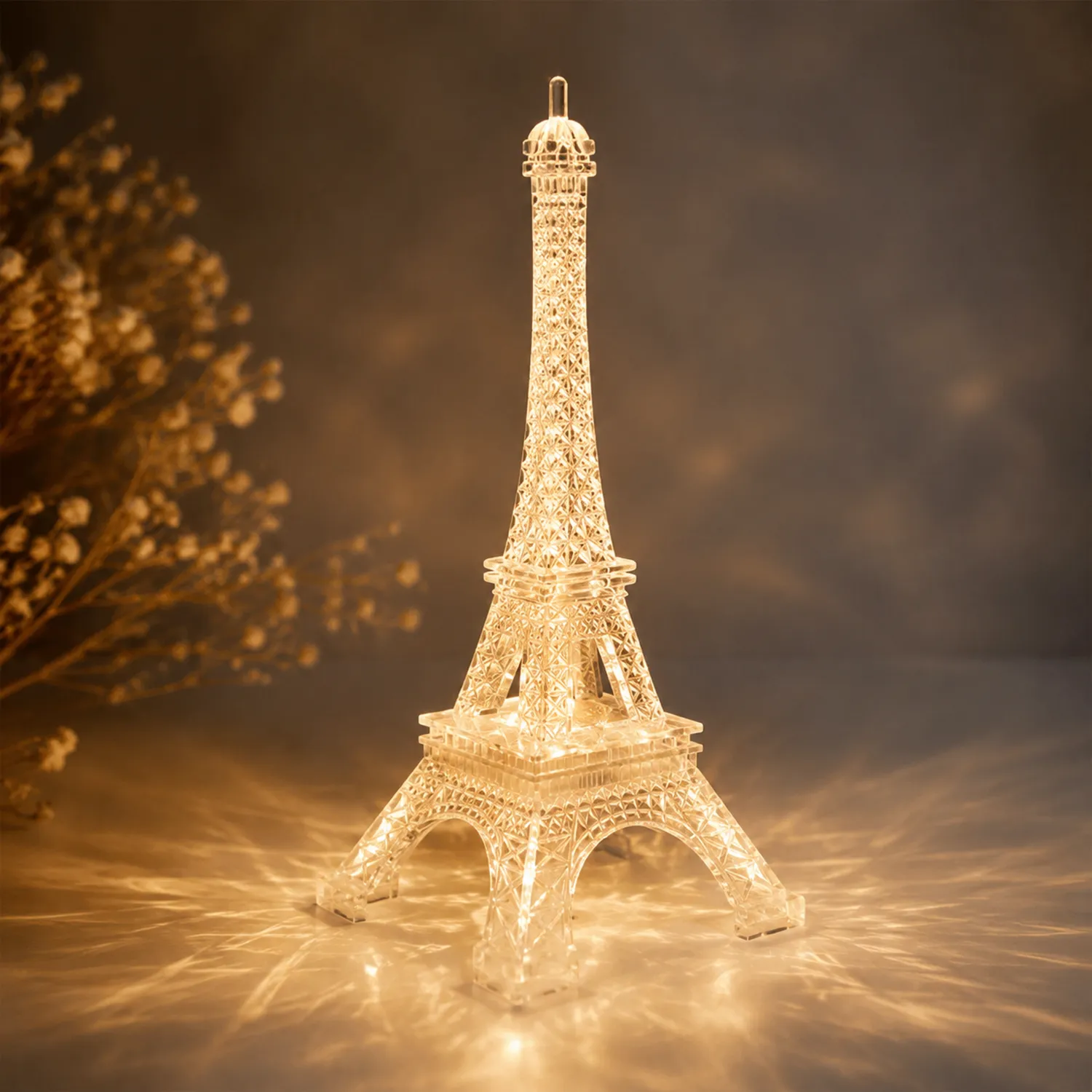 Lámpara Decorativa Torre Eiffel LED Luz Cálida