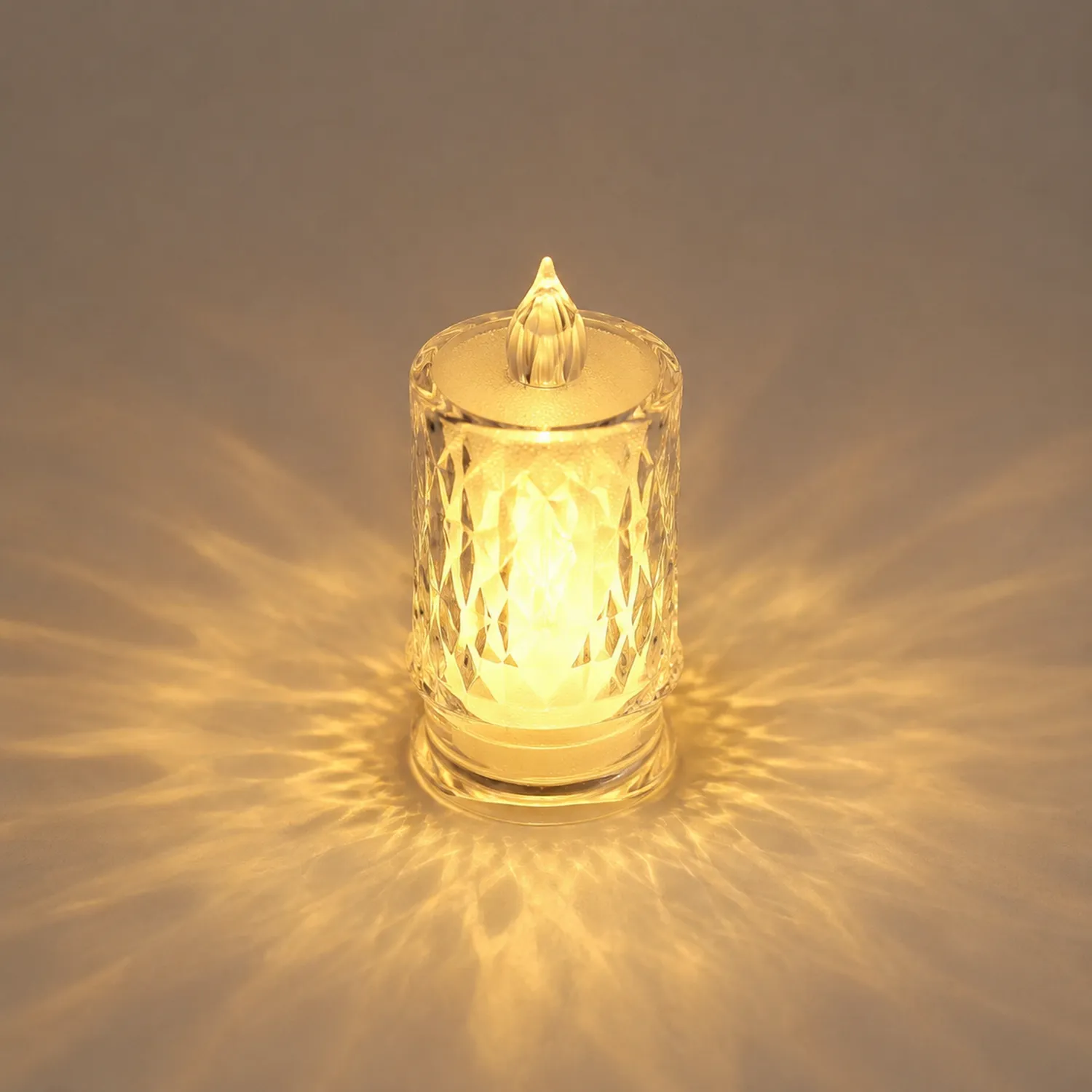 Lámpara LED Decorativa Recargable Luz Cálida Transparente