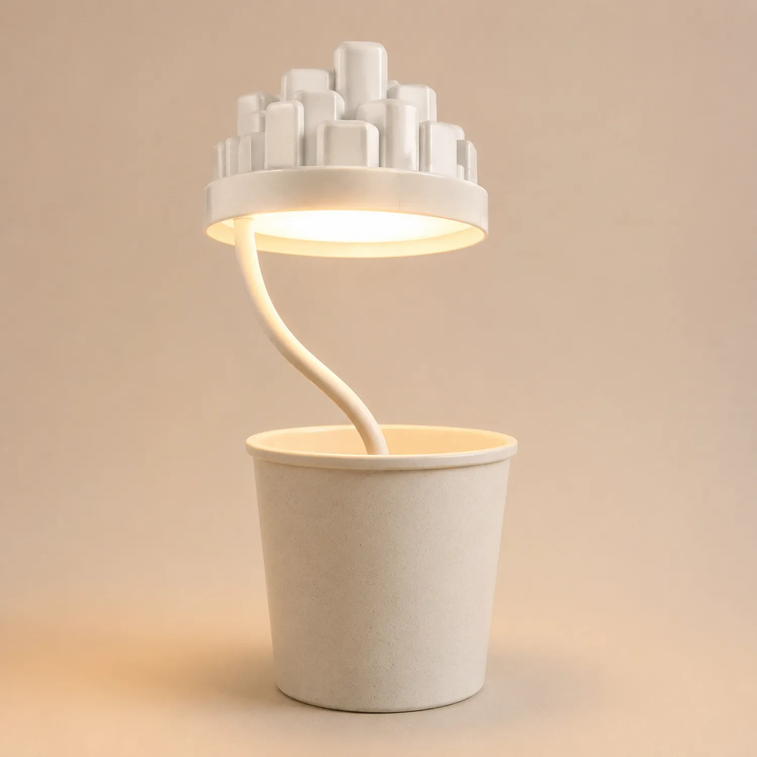 Lámpara de Mesa Estilo Moderno Blanco