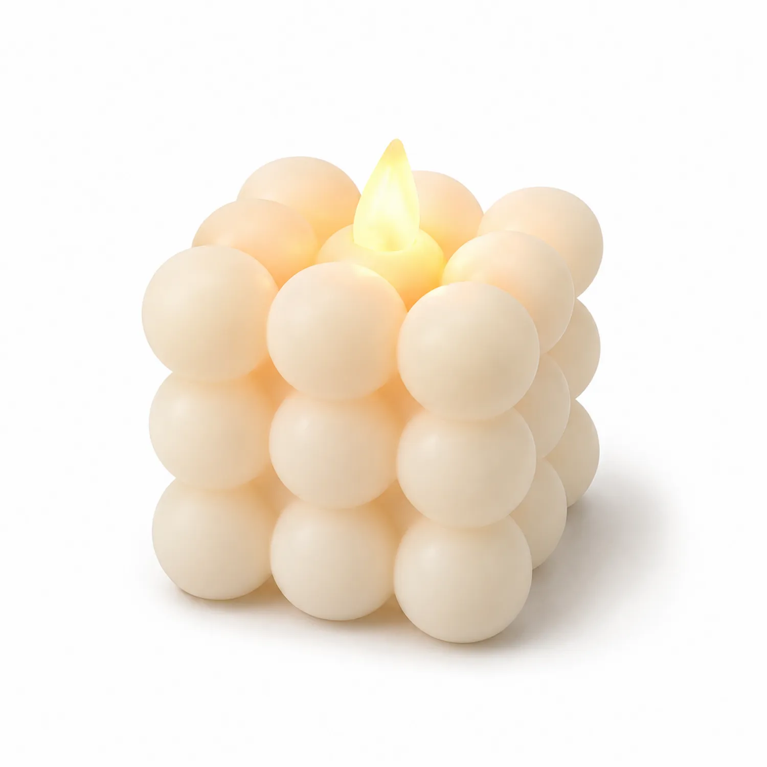 Vela Decorativa LED Cuadrada Blanca