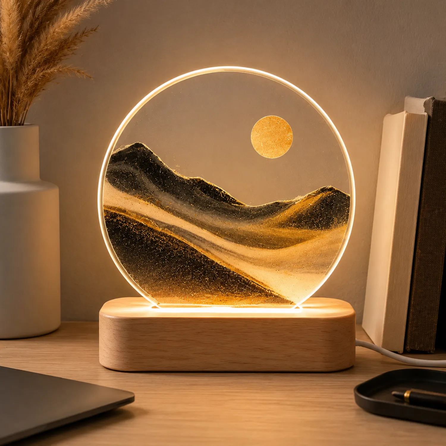 Lámpara LED Decorativa Paisaje con Luces Cálidas