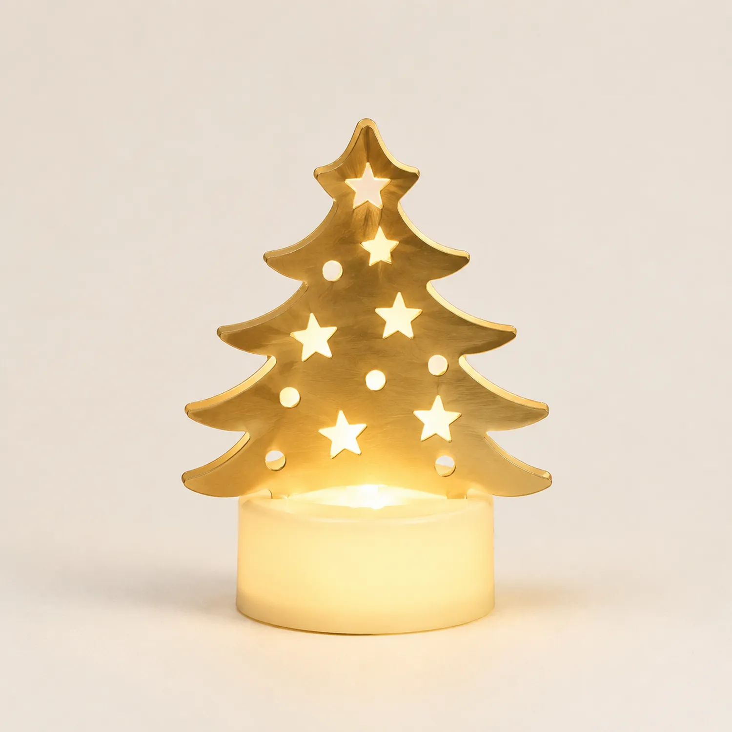 Luz LED Decorativa Árbol de Navidad Dorado
