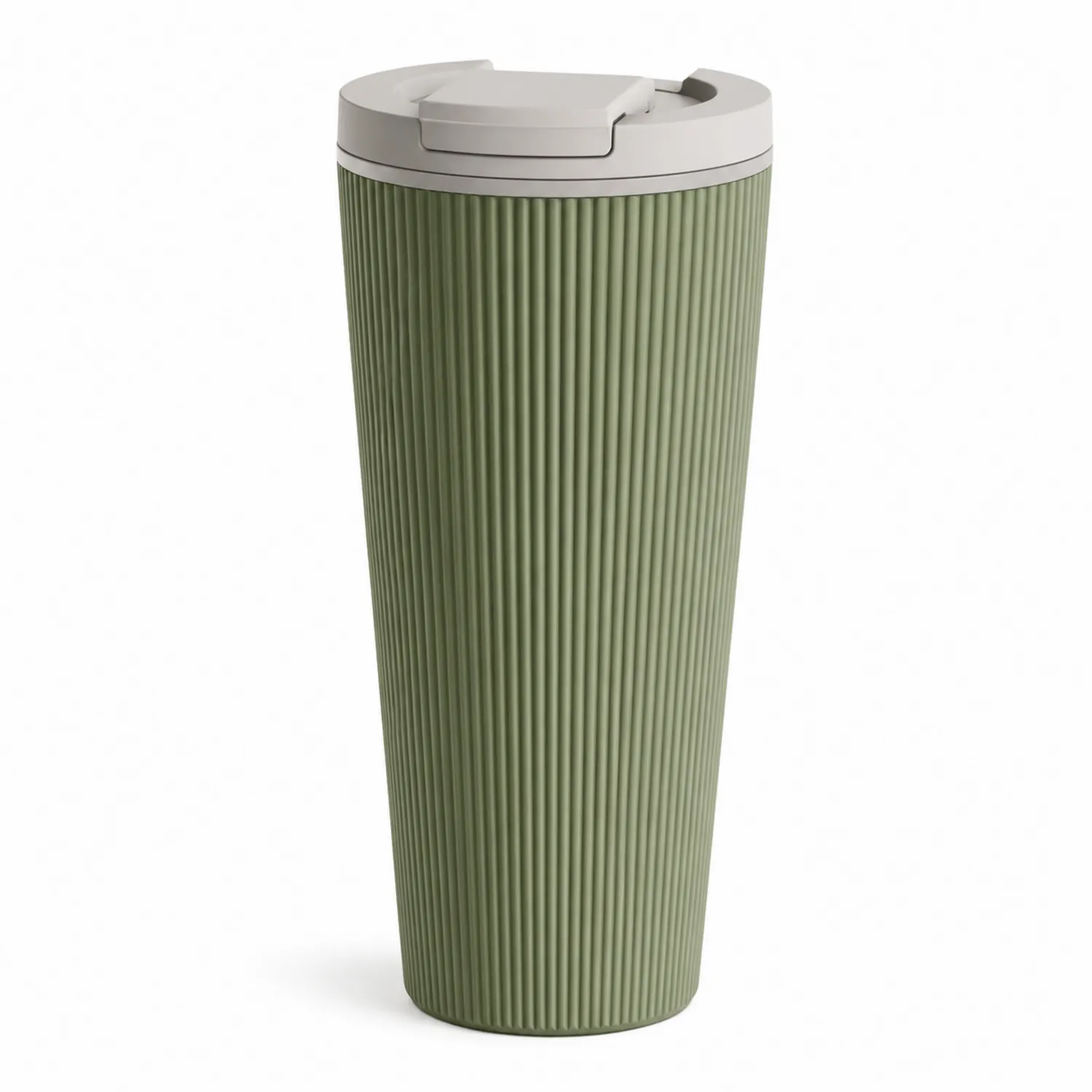 Taza Térmica 500ml Verde con Tapa Antigoteo