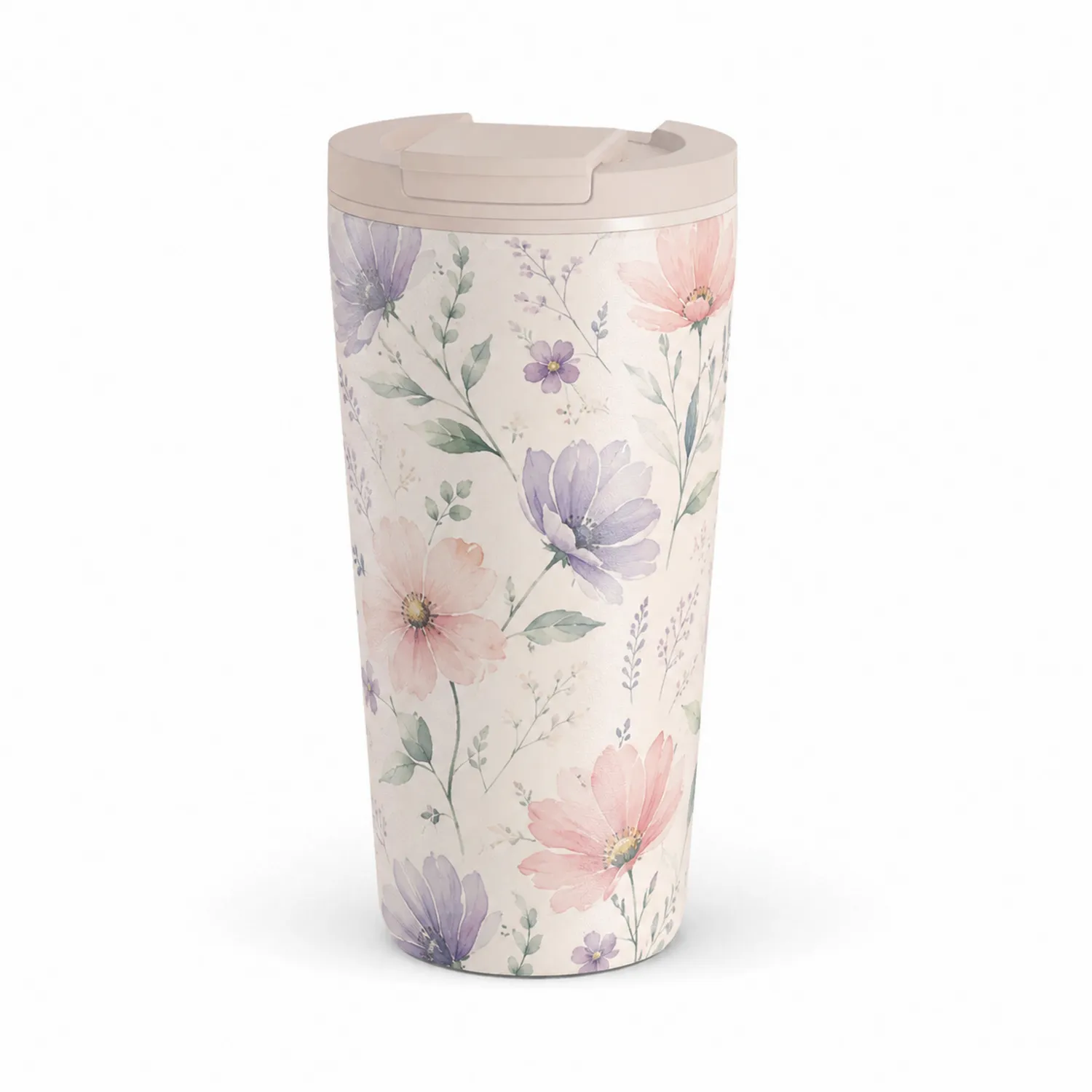 Taza Térmica con Diseño Floral 400ml Multicolor