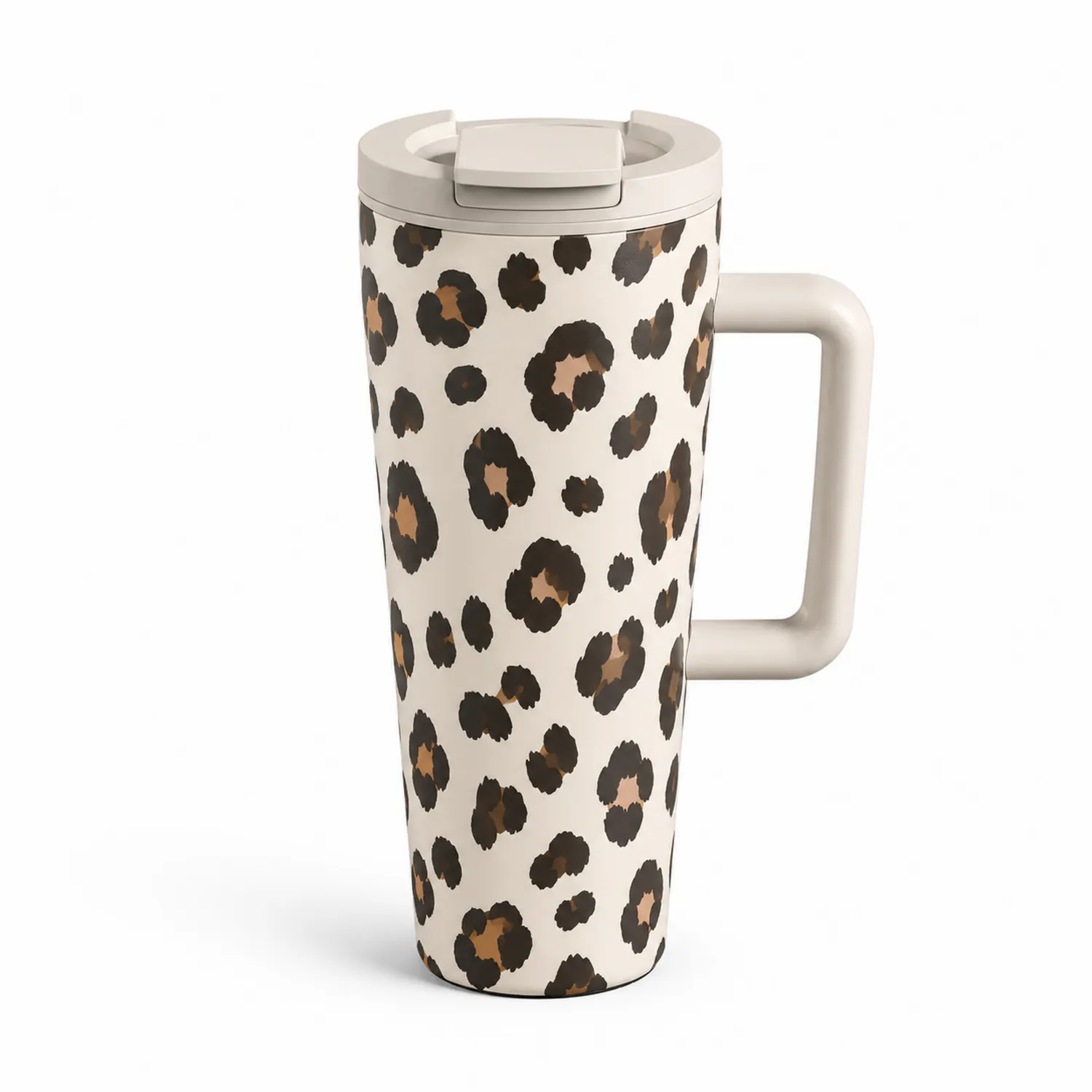 Taza de Viaje Aislada con Estampado de Leopardo 500ml