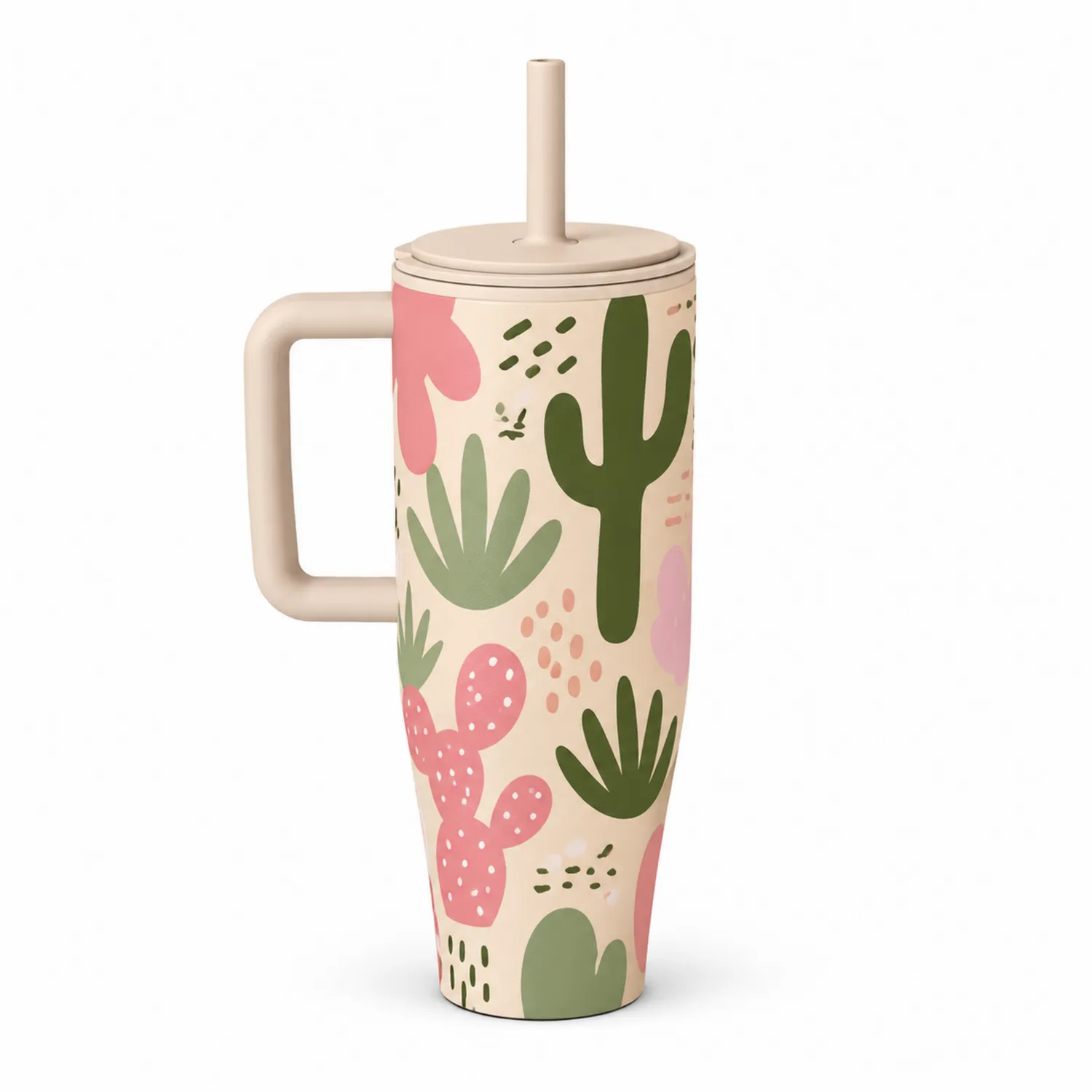 Taza de viaje 450ml diseño cactus multicolor