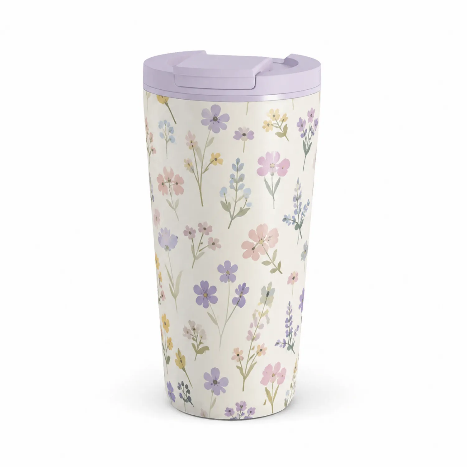 Taza Térmica con Diseño Floral 450ml Hermética