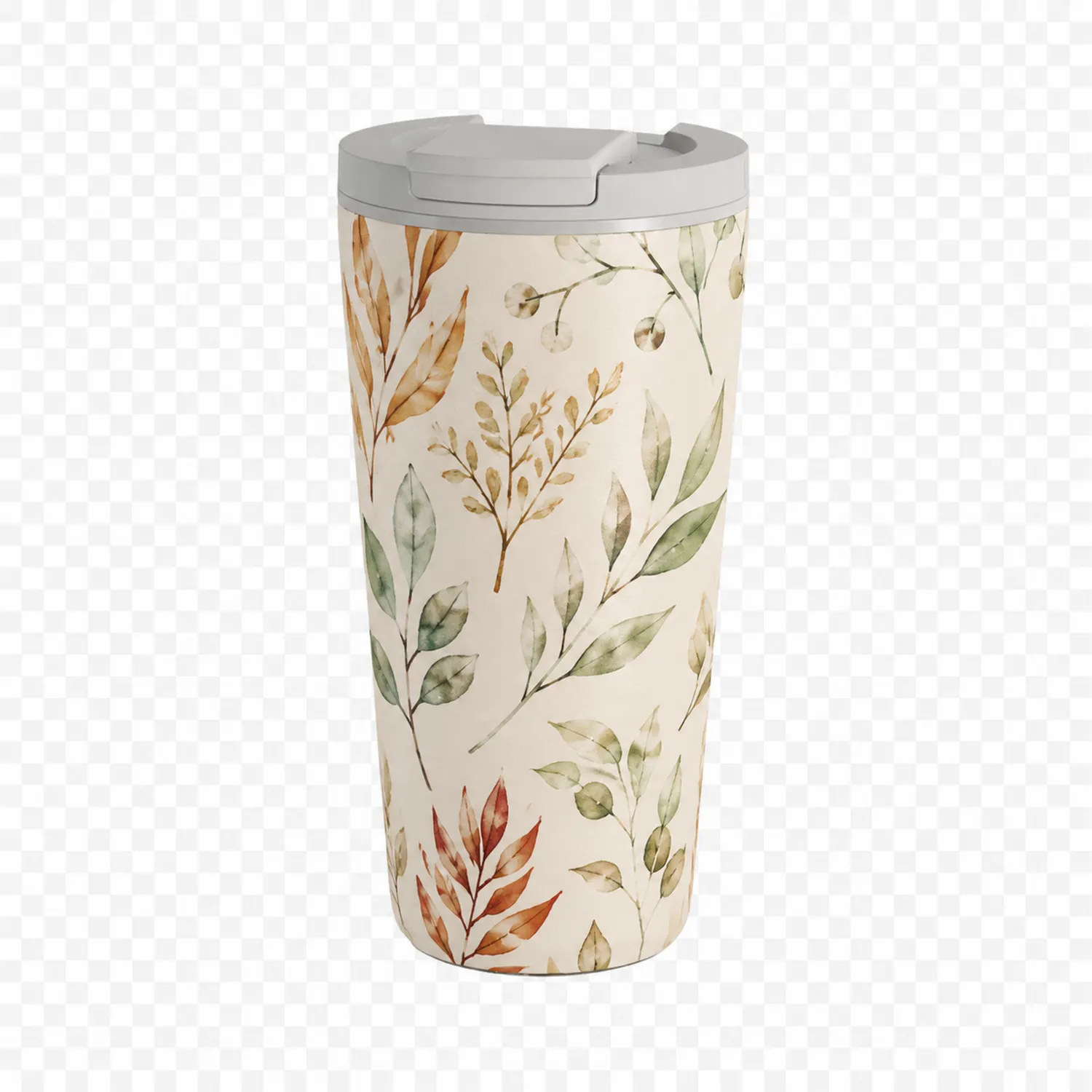 Taza Térmica 400ml Diseño de Hojas Multicolor