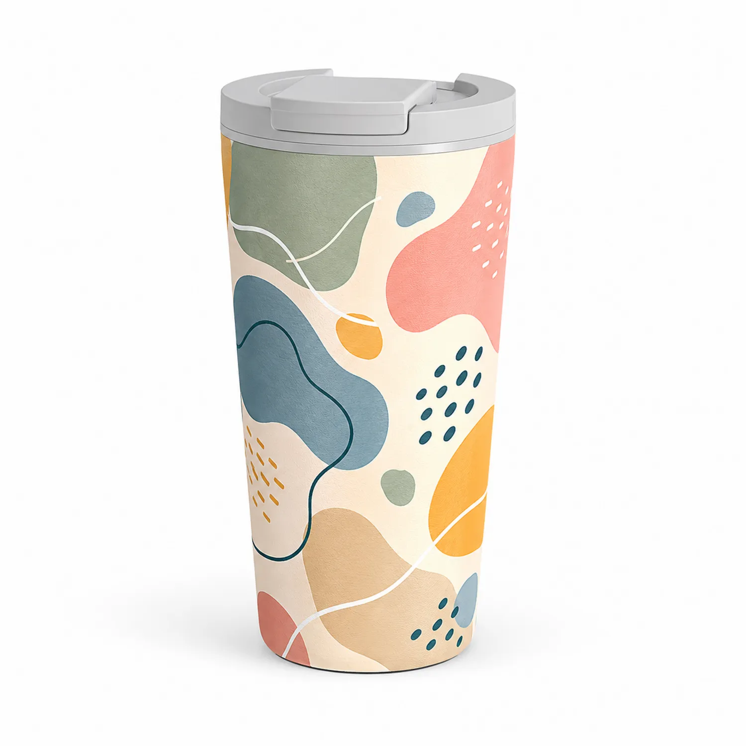 Taza térmica de viaje con diseño abstracto 500ml multicolor
