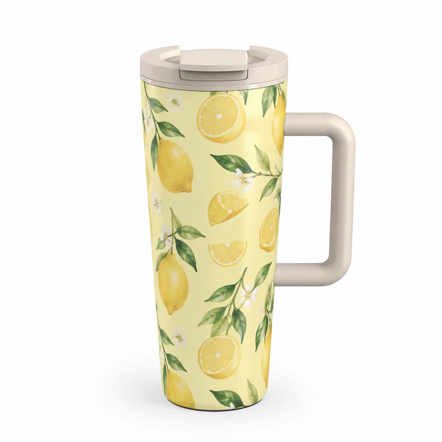 Taza Térmica de Limones 500ml Amarilla