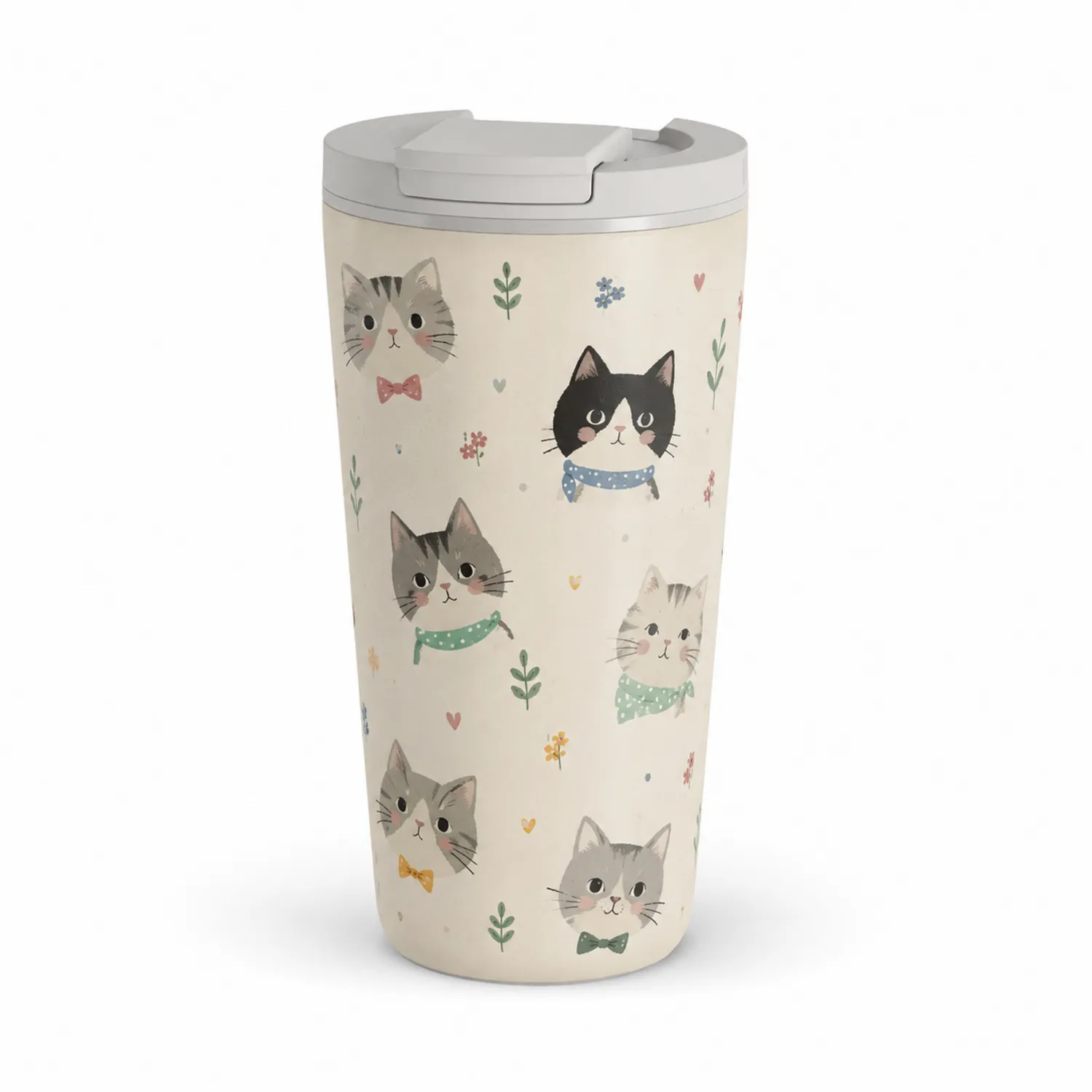 Taza térmica de viaje 400ml con diseño de gatos