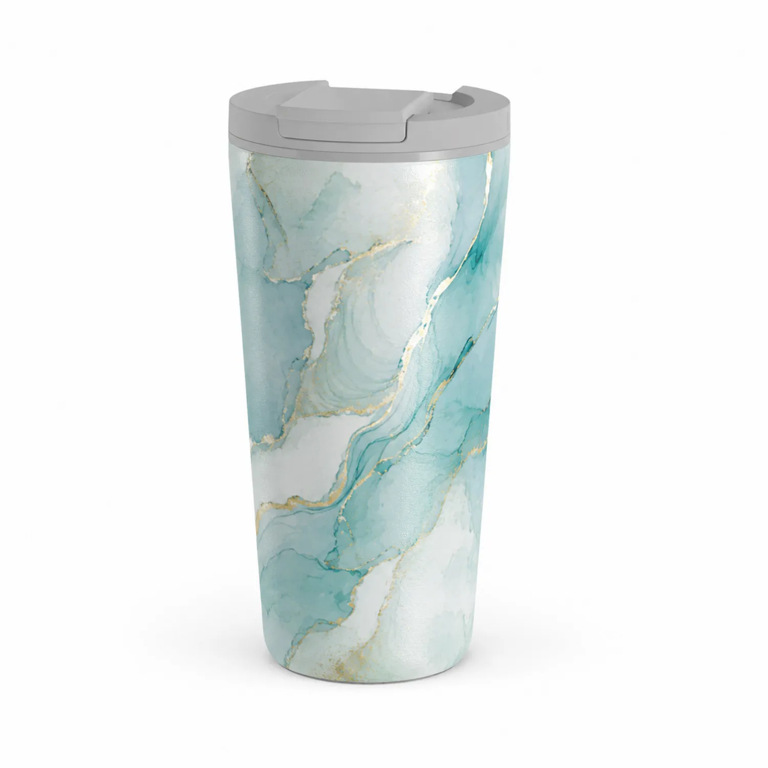 Taza térmica de viaje 400ml diseño mármol azul