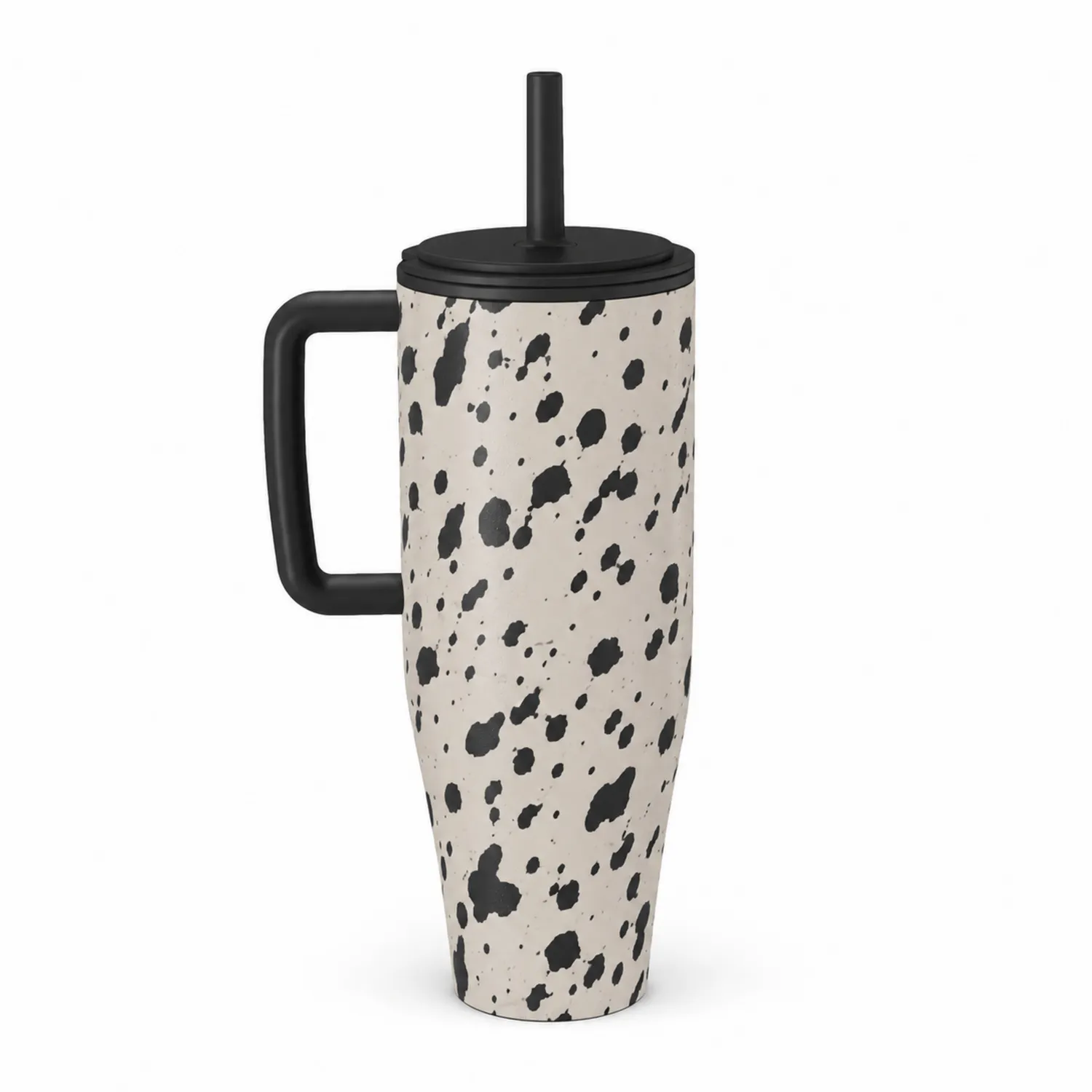 Taza Térmica con Salpicaduras y Asa 500ml Blanco/Negro