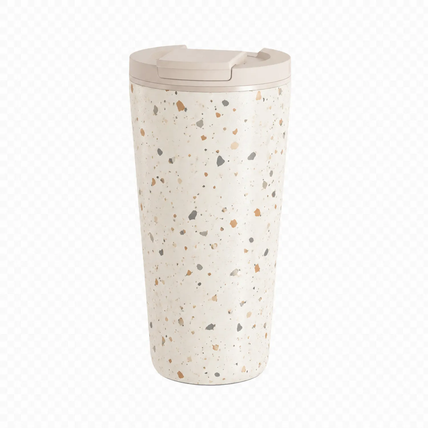 Taza Térmica de Viaje Terrazzo 500ml Blanco/Multicolor