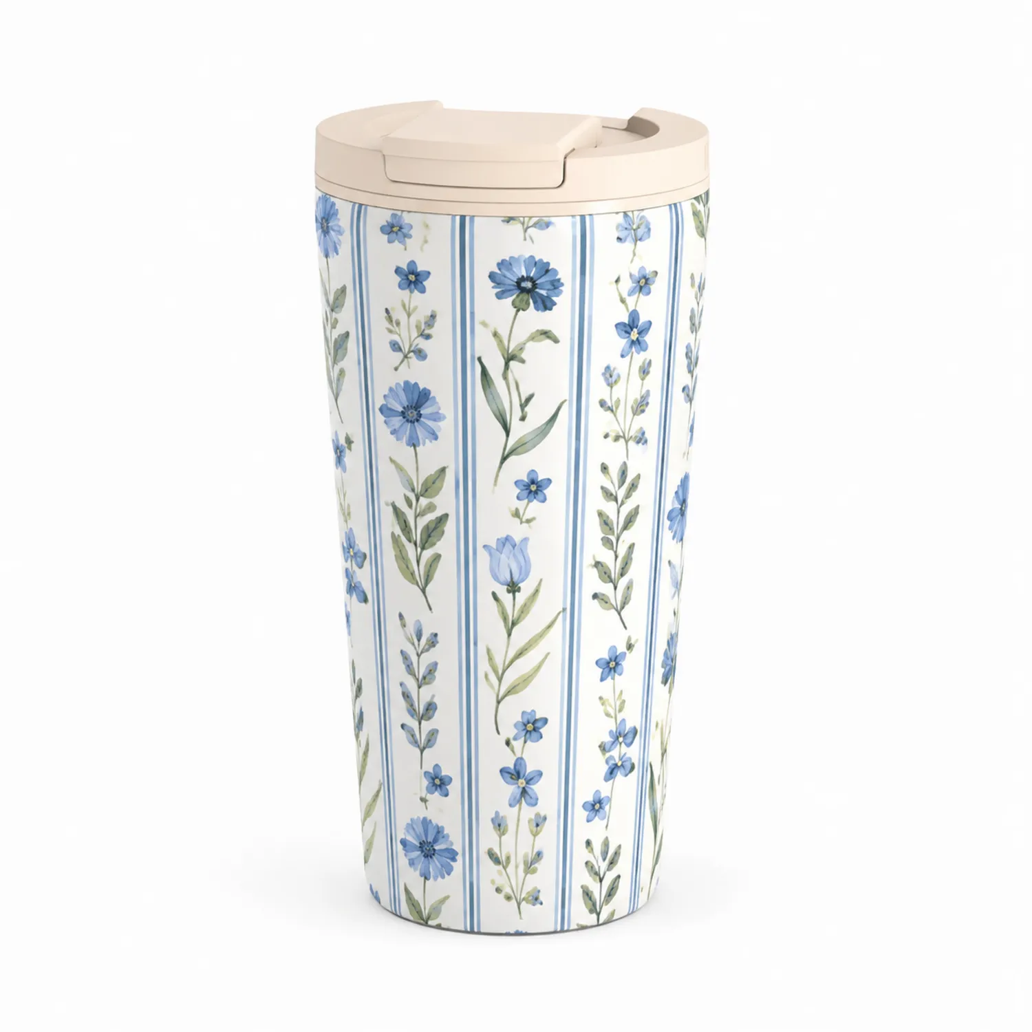 Vaso Térmico Floral Azul 400ml