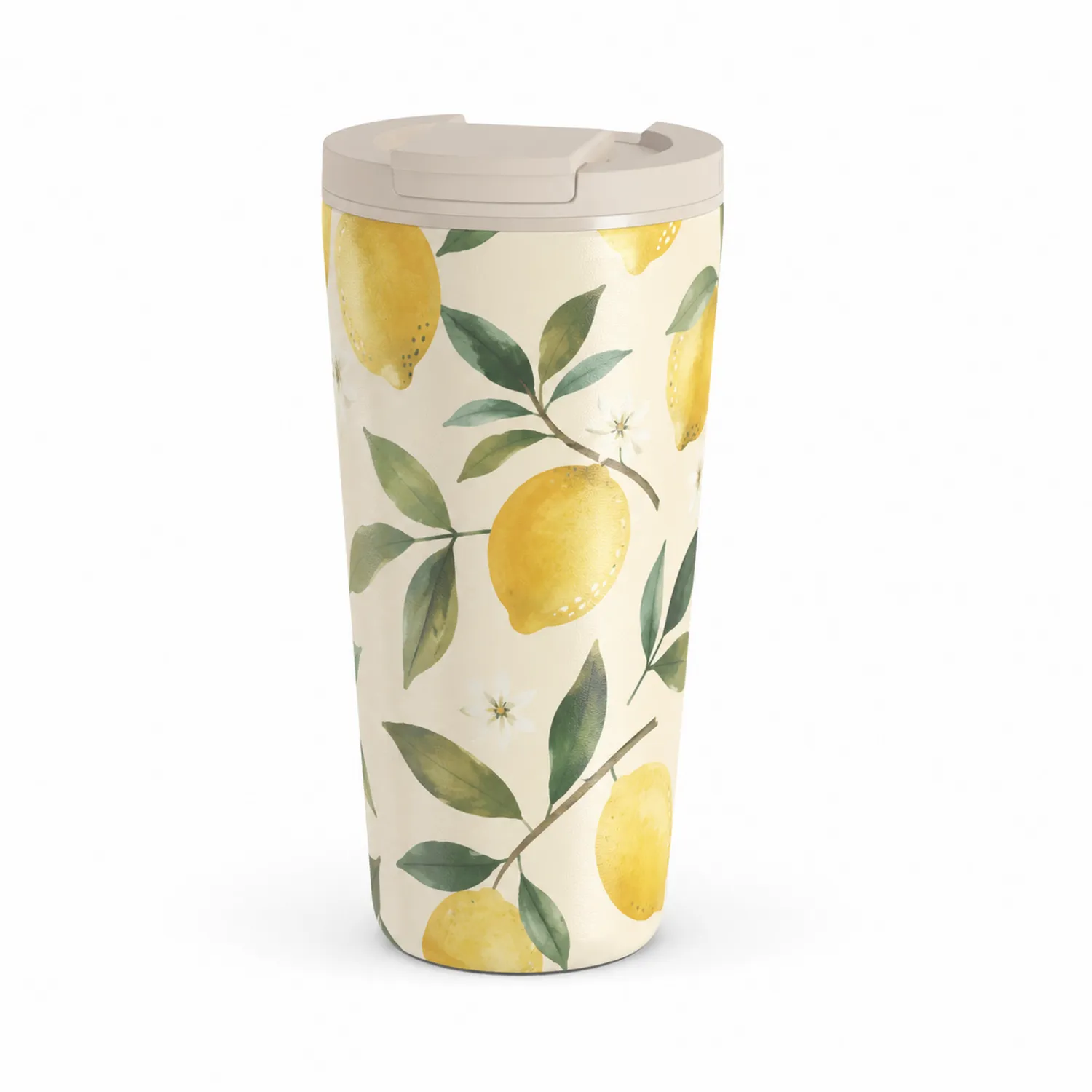 Vaso Térmico de Viaje 500ml con Diseño de Limones