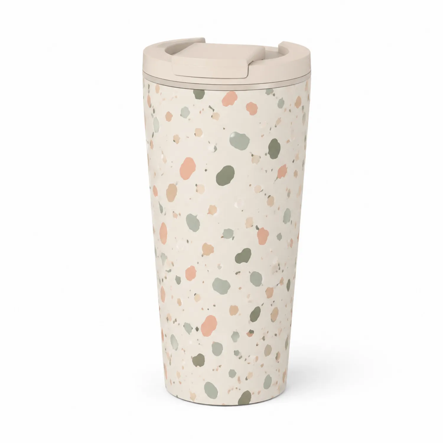 Taza Térmica de Viaje Terrazzo Beige/Multicolor 450ml