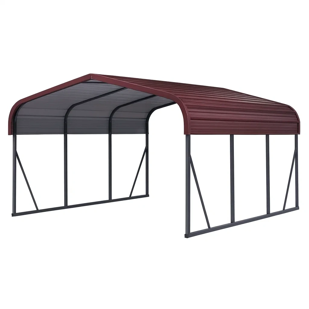 Carport Stahl Rot/Burgunder 600x300x230 cm-decorvoria