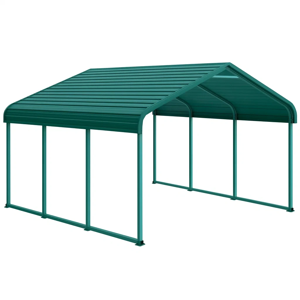 Metall Carport Überdachung Grün 600x300x240 cm-decorvoria