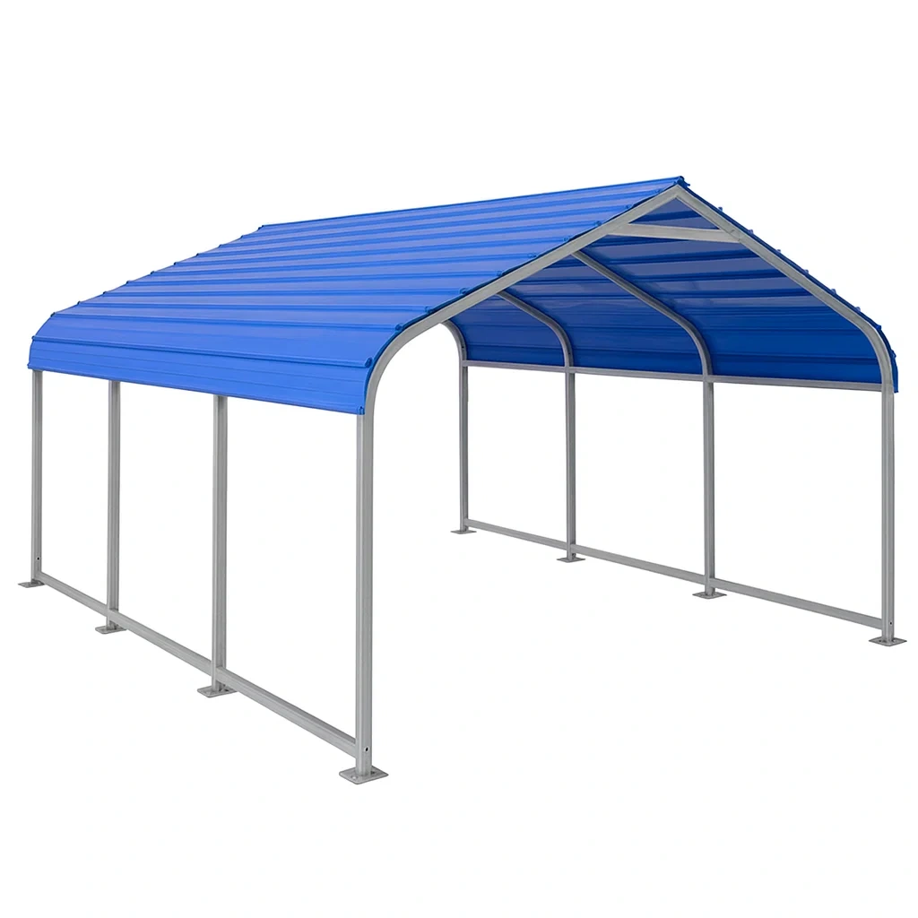 Metallüberdachung Blau 600x300x240cm-decorvoria