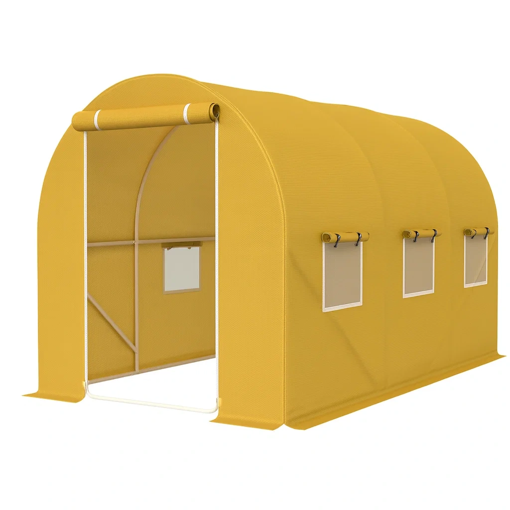 PVC Garten-Gewächshaus Gelb 300x200x200 cm-decorvoria