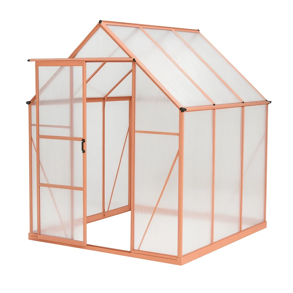 Gewächshaus Aluminium Polycarbonat 190x125x190 cm-decorvoria