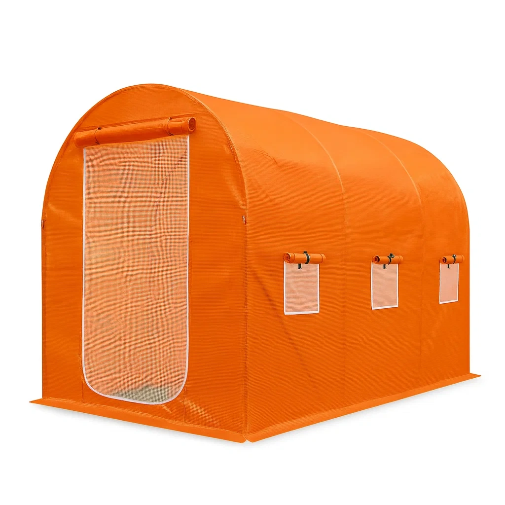 Gewächshaus Bogenform Orange 200x100x130 cm PVC-decorvoria