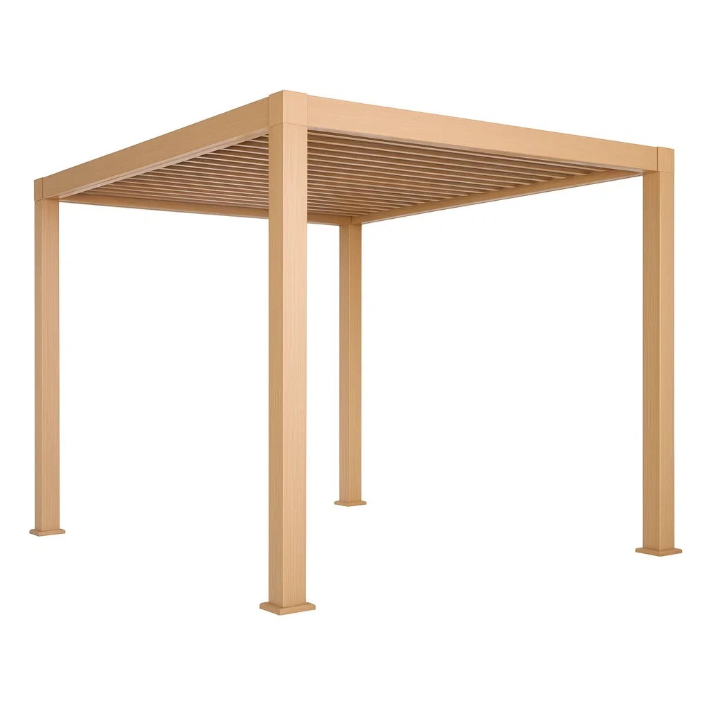 Pergola Aluminium 300x300x250cm Beige-decorvoria