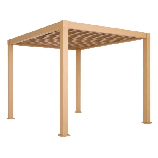 Pergola Aluminium 300x300x250cm Beige-decorvoria