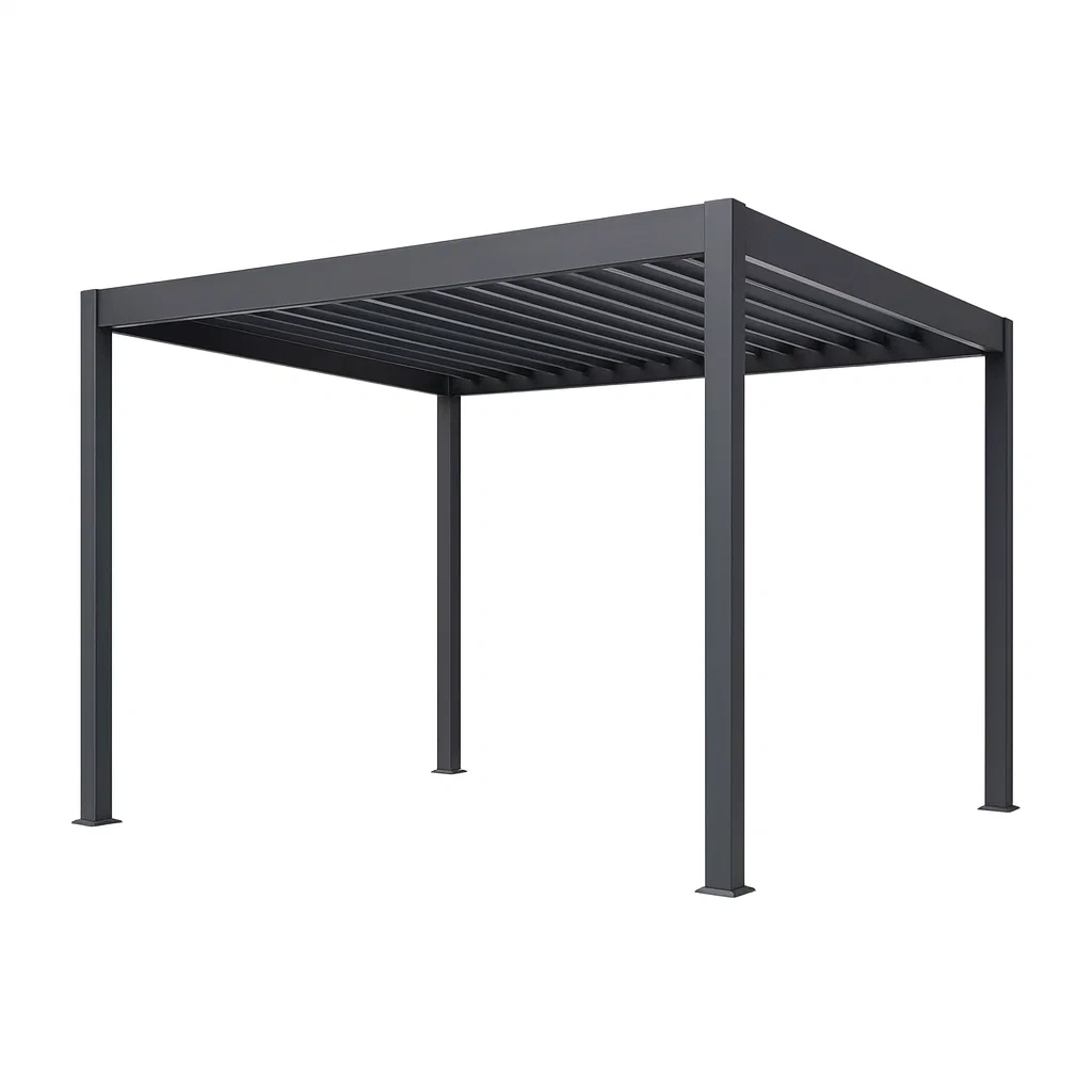 Aluminium Gartenpavillon Anthrazit 300x300x250 cm-decorvoria