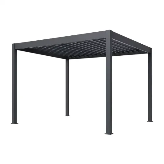 Aluminium Gartenpavillon Anthrazit 300x300x250 cm-decorvoria