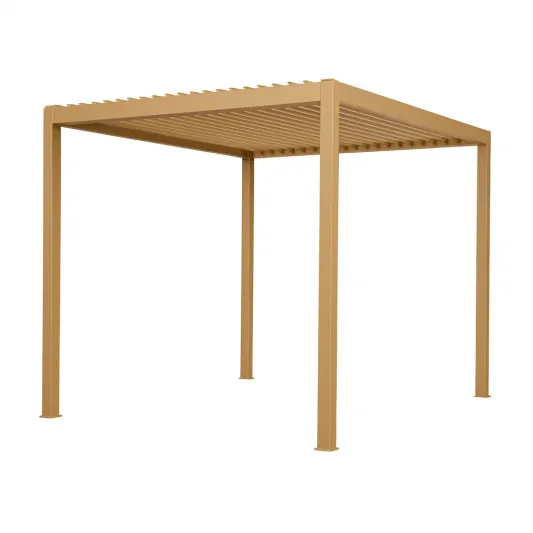 Pergola 3x3 m Aluminium Beige-decorvoria