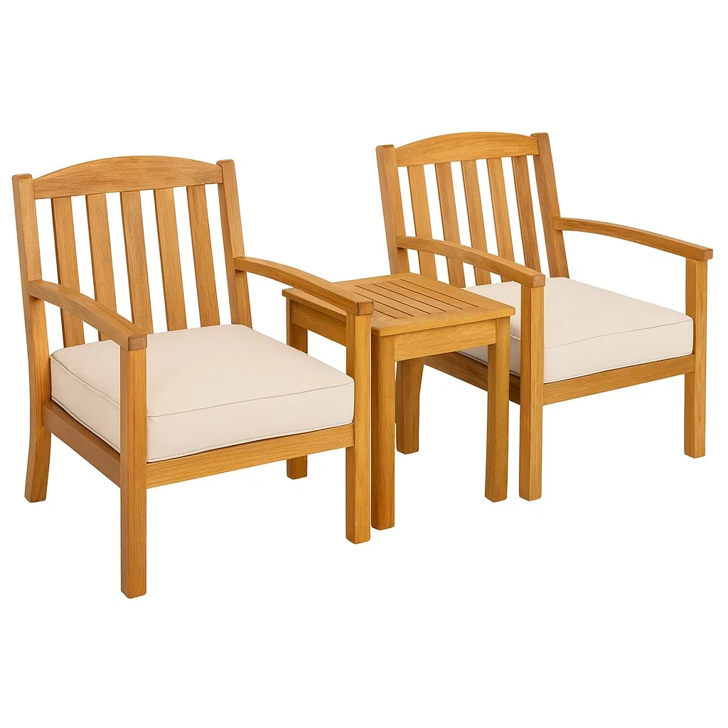 Gartenmöbel-Set aus Akazienholz mit Kissen-decorvoria