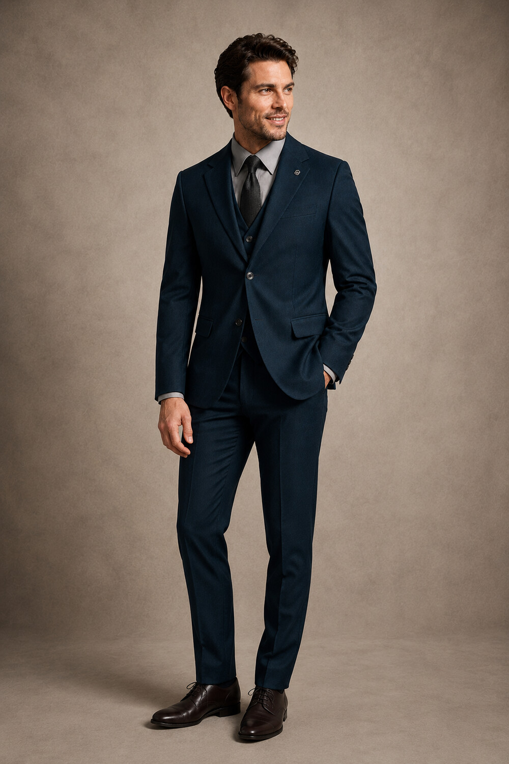 Classic Brown Tailored Suit