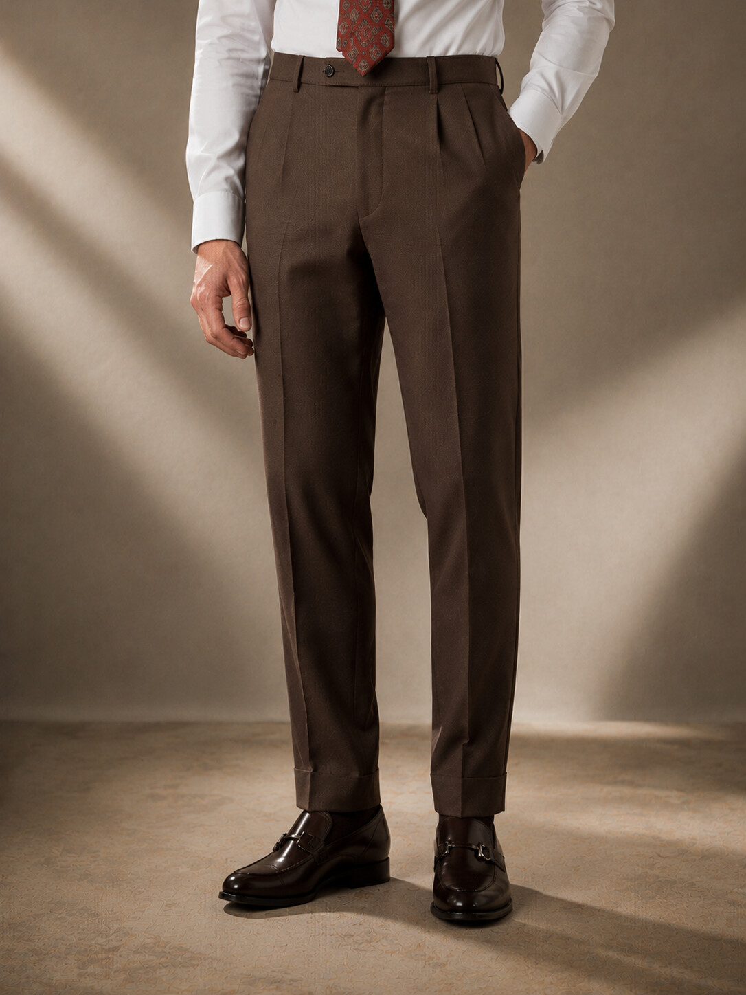 Classic Brown Tailored Suit