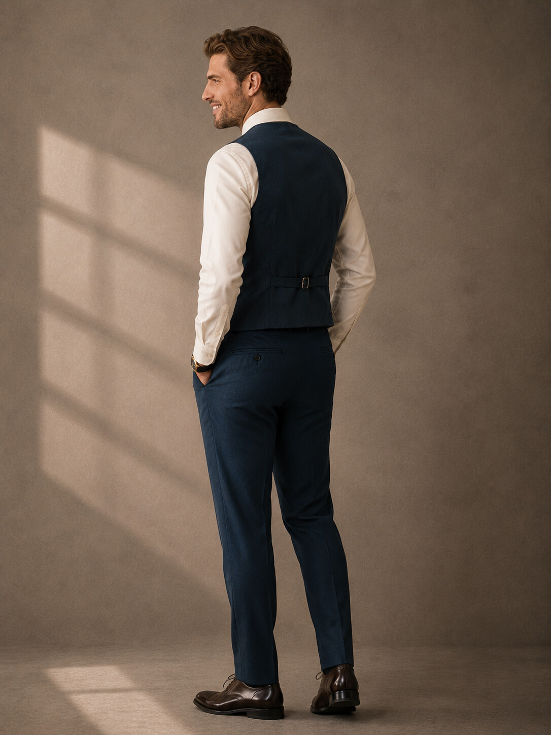 Classic Brown Tailored Suit