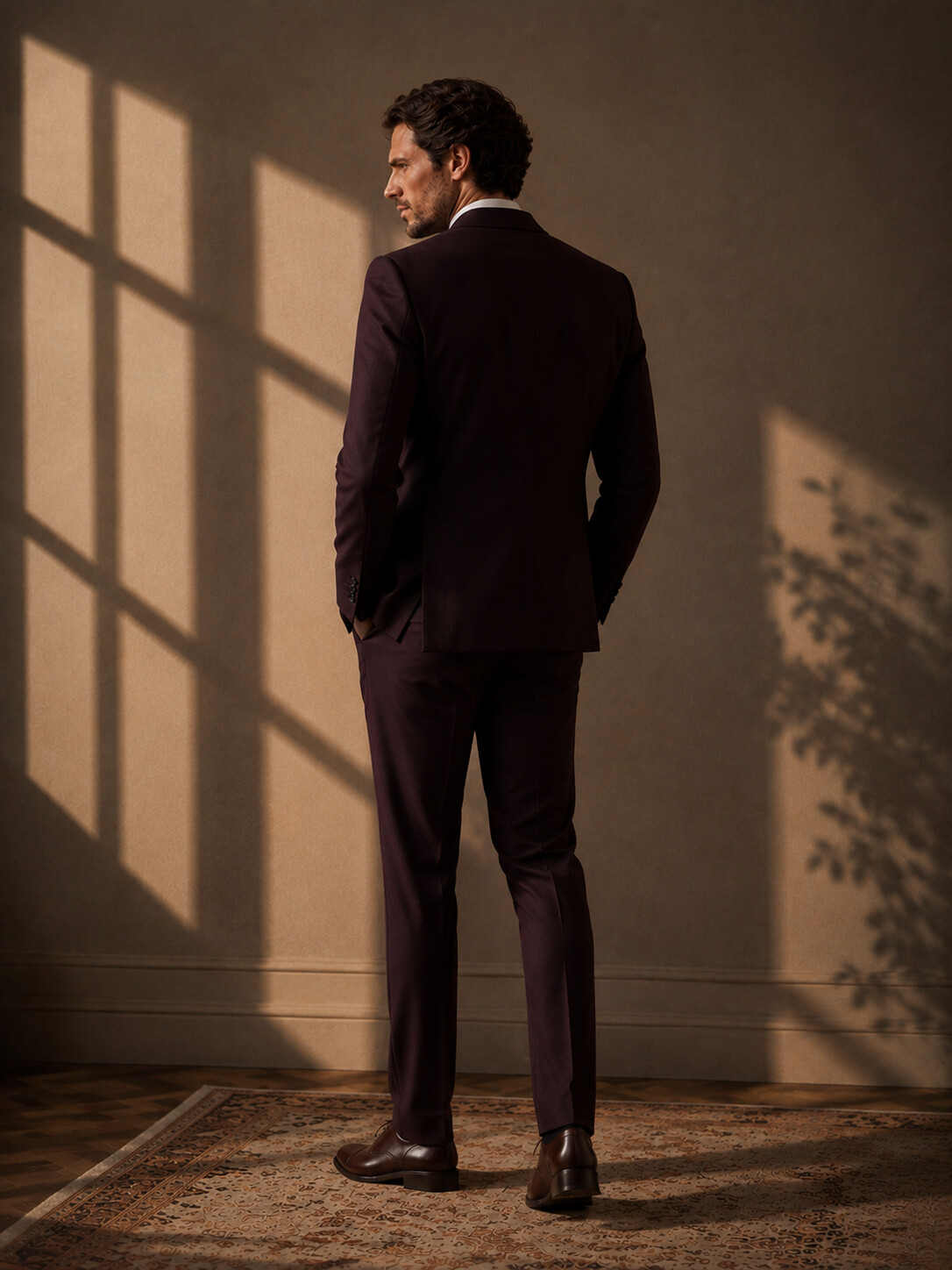 Wool Blend Stretch Suit