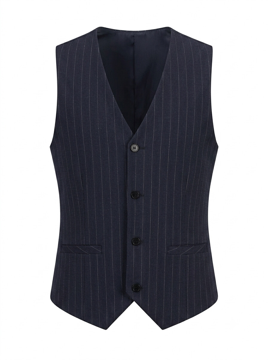 Navy Pinstripe Suit