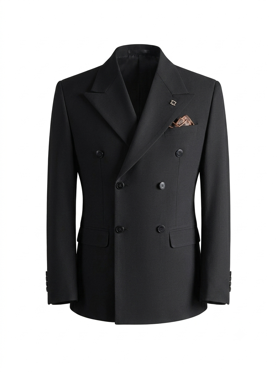 Slim Fit Essential Black Suit Jacket-Bellvero