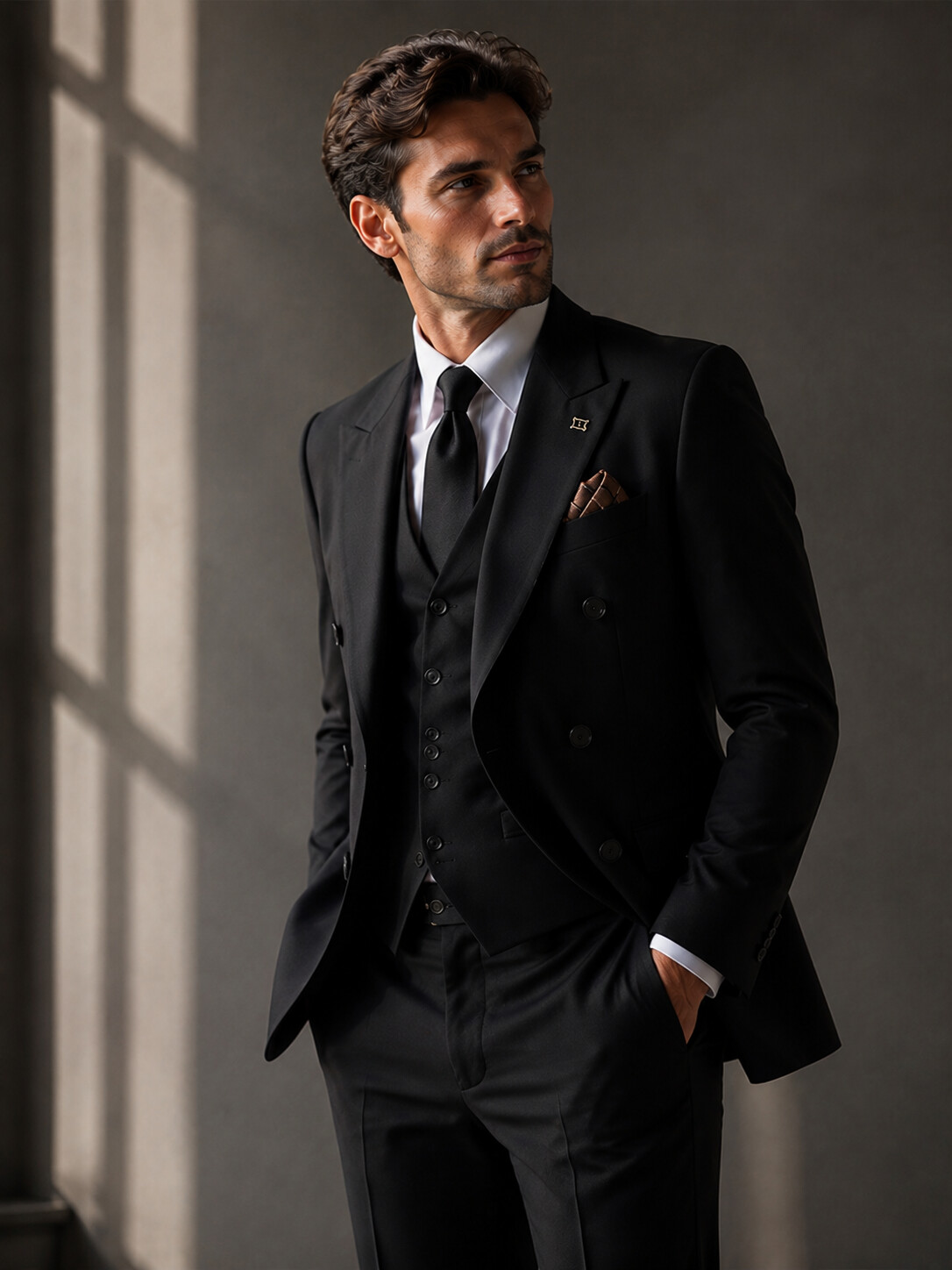 Slim Fit Essential Black Suit