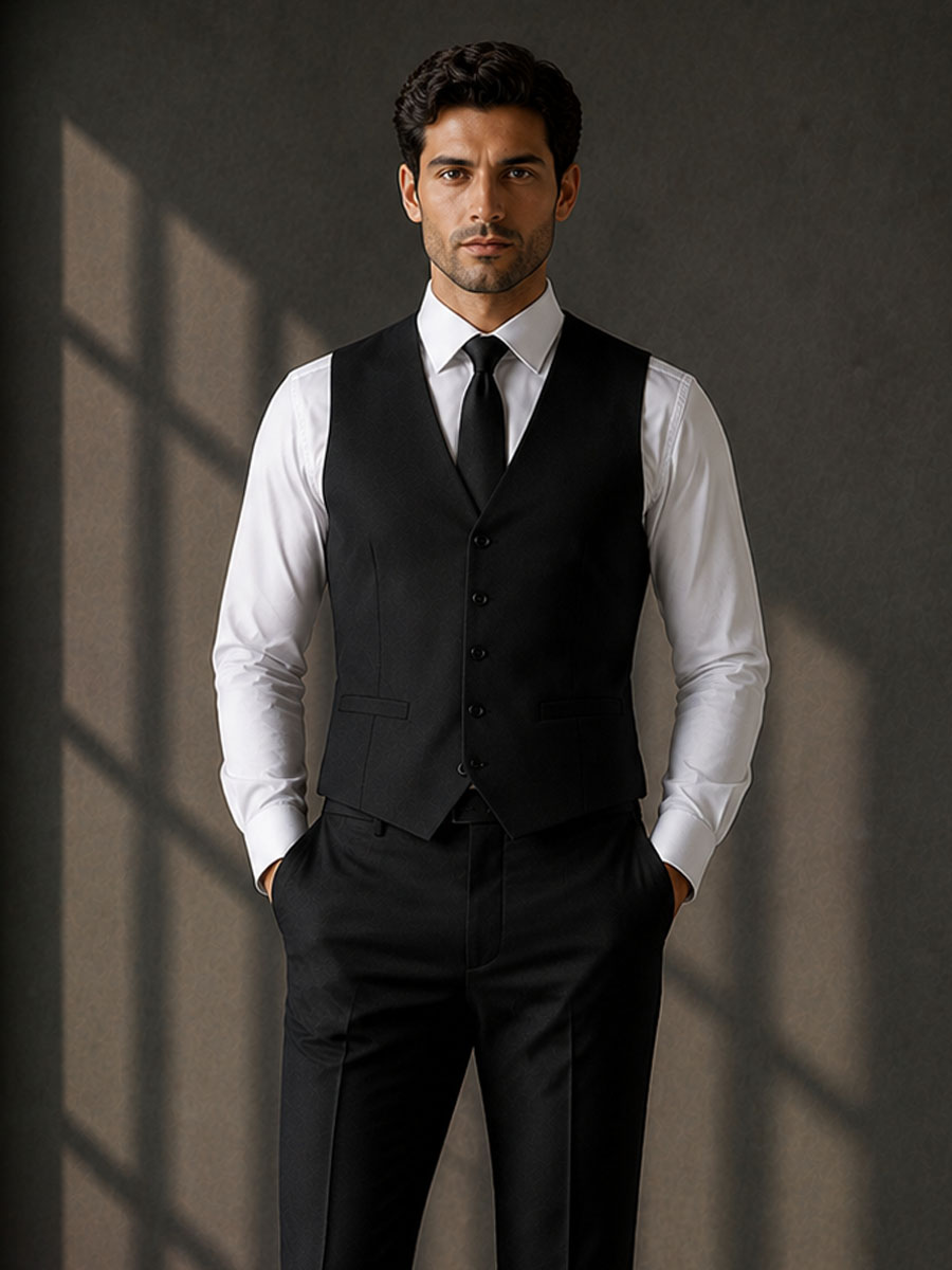 Slim Fit Essential Black Suit