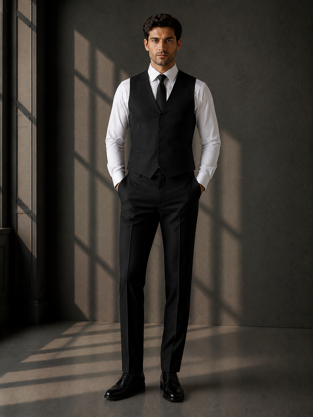 Slim Fit Essential Black Suit