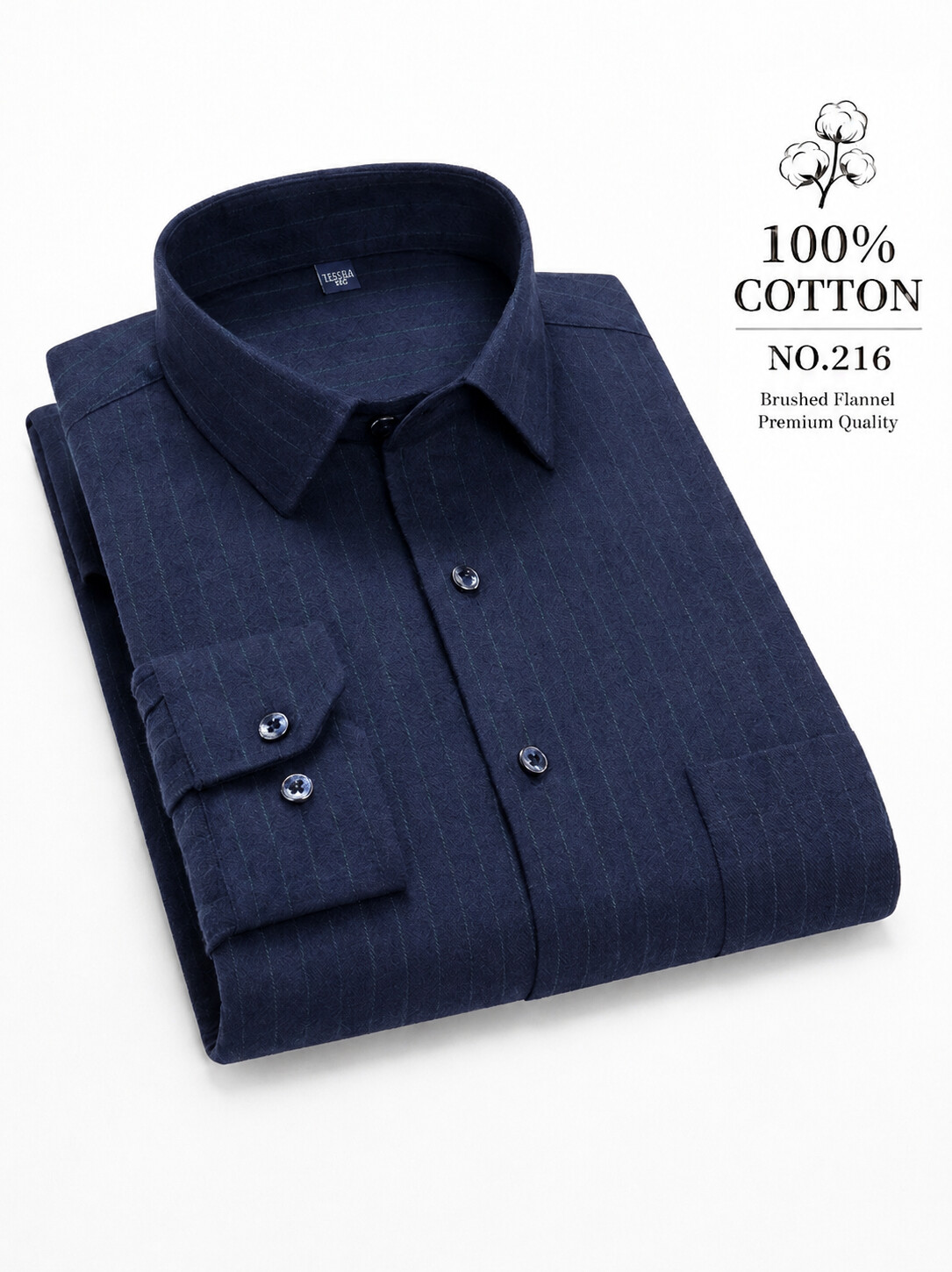 Classic Cotton Flannel Shirt-Bellvero