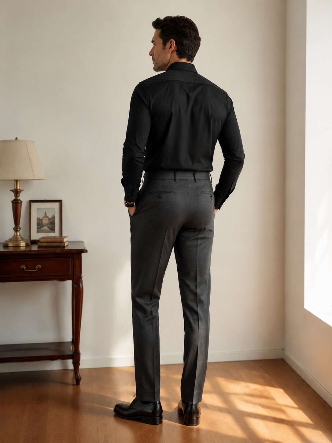 Mercerized Cotton Slim Fit Shirt-Bellvero