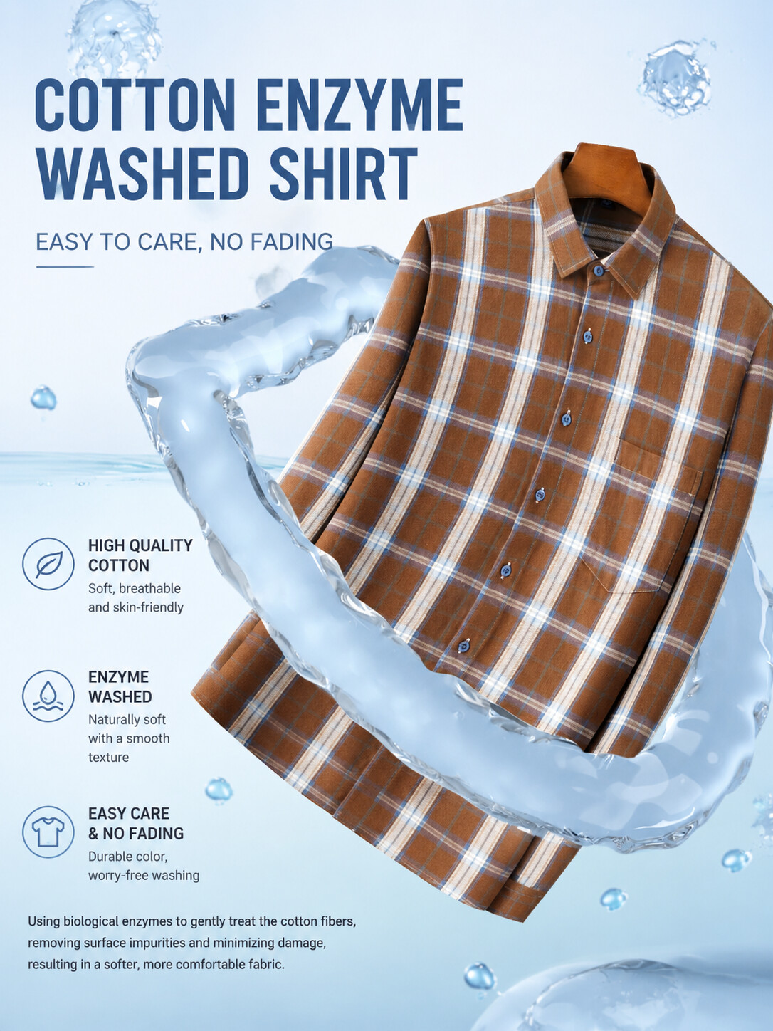 Cotton Check Business Shirt-Bellvero