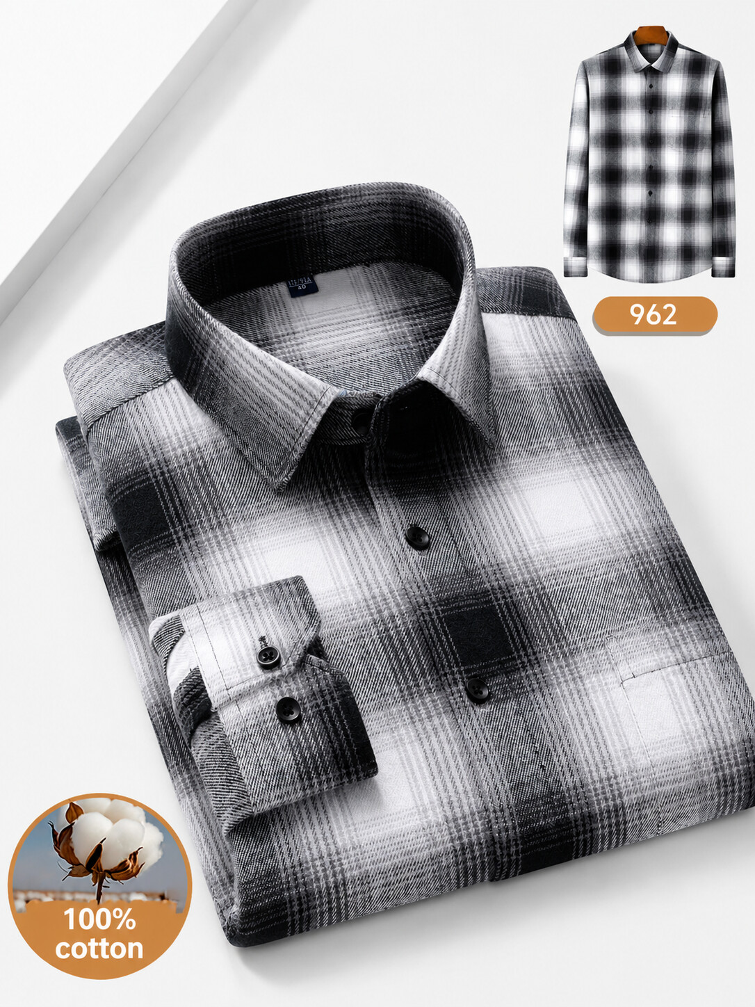 Cotton Check Business Shirt-Bellvero