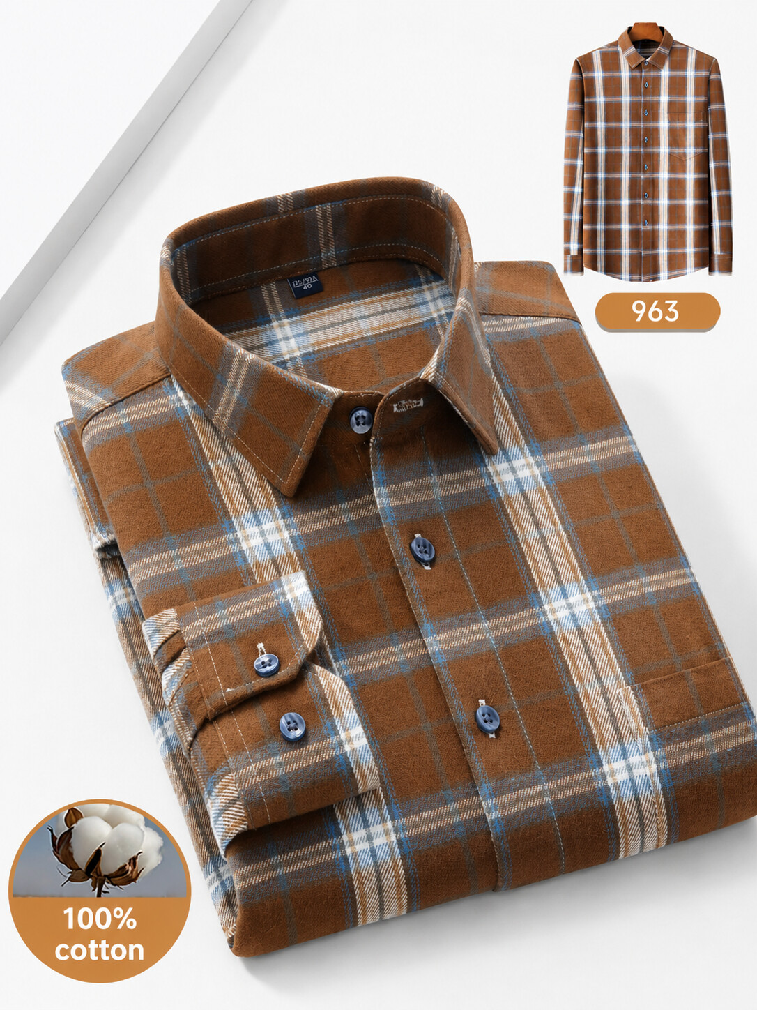 Cotton Check Business Shirt-Bellvero
